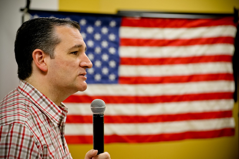 one person, portrait, talking, election, profile view, input device, democracy, striped, 2K, texas, government, flag, ted cruz, usa, microphone, males