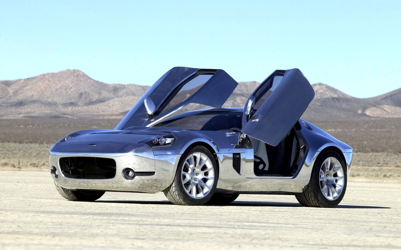 environment, wheel, travel, clear sky, nature, arid climate, mode of transportation, side view, land vehicle, Ford Shelby GR-1, transportation, no people