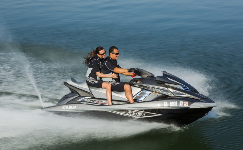 positive emotion, full length, nautical vessel, young women, real people, leisure activity, motion, young adult, young men, Motors, 2013yamahafxcruisersho