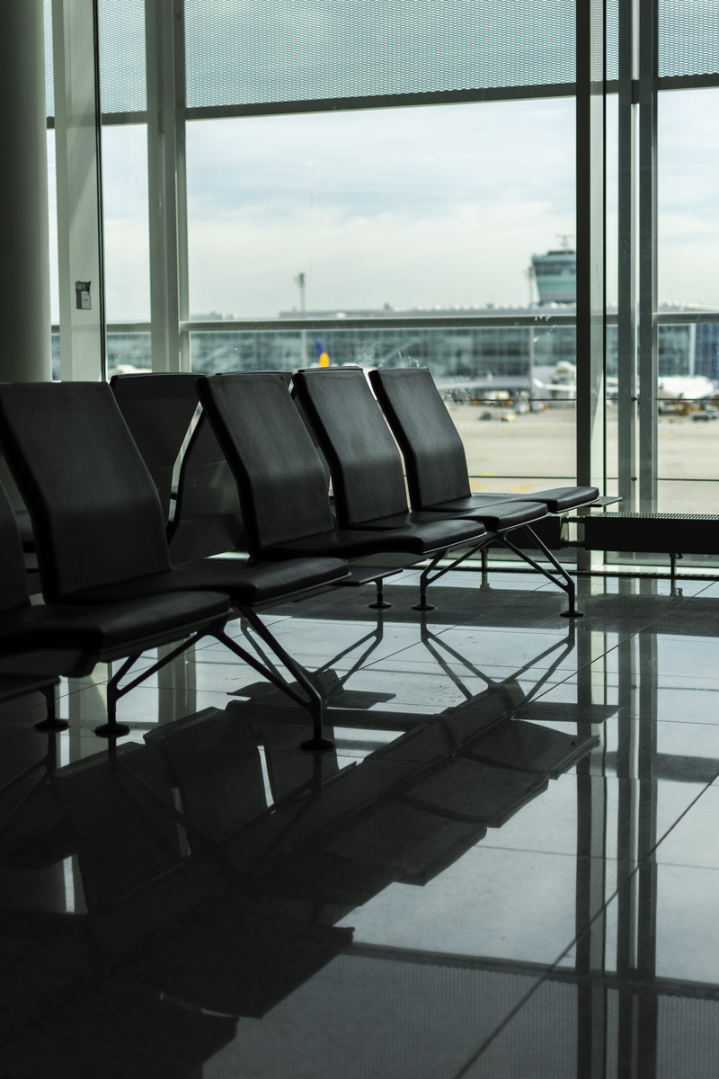 waiting area, floor, 5K, table, waiting, air vehicle, window, munich airport, glass - material, waiting room, travel, transportation, indoors, transparent