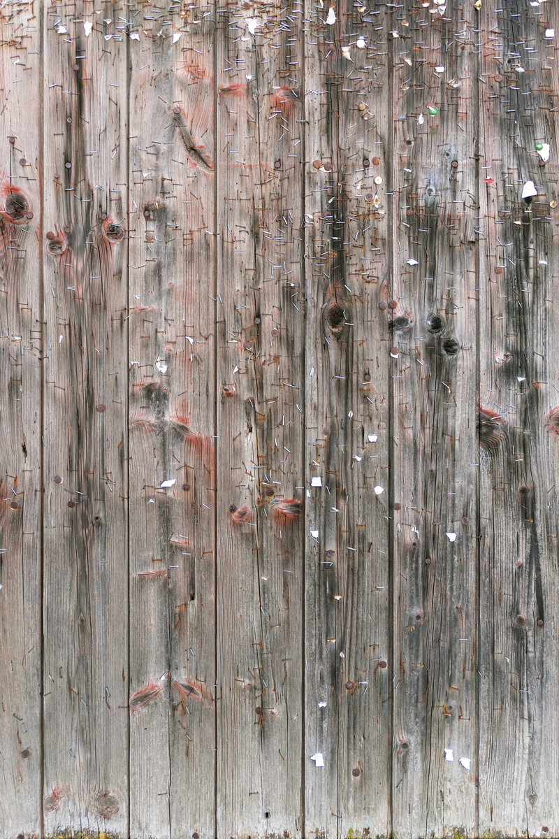 branches, entrance, staples, battens, wood grain, background wood, dirty, texture, no people, brown, paper scraps, outdoors, door, rustic, surface, day