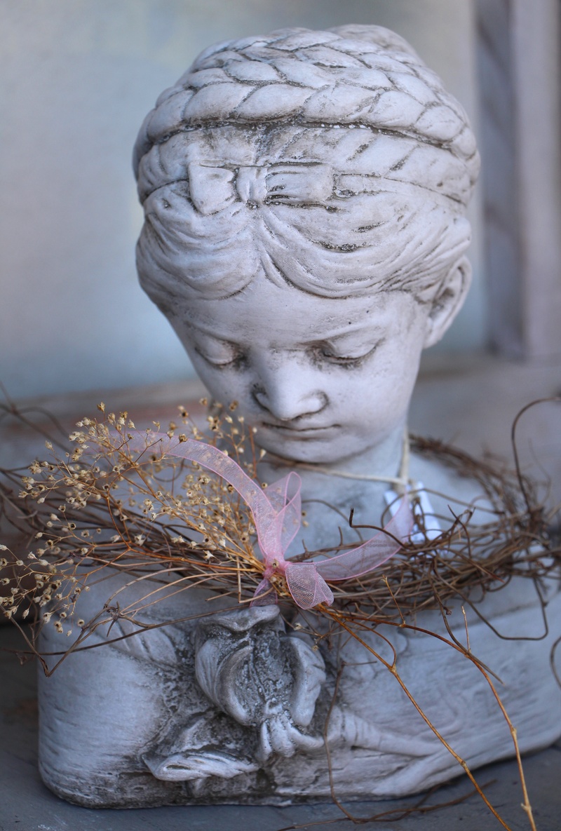 stone sculpture, head, stone portrait, bust, nature, belief, close-up, historically, human representation, focus on foreground, 5K, architecture, spirituality