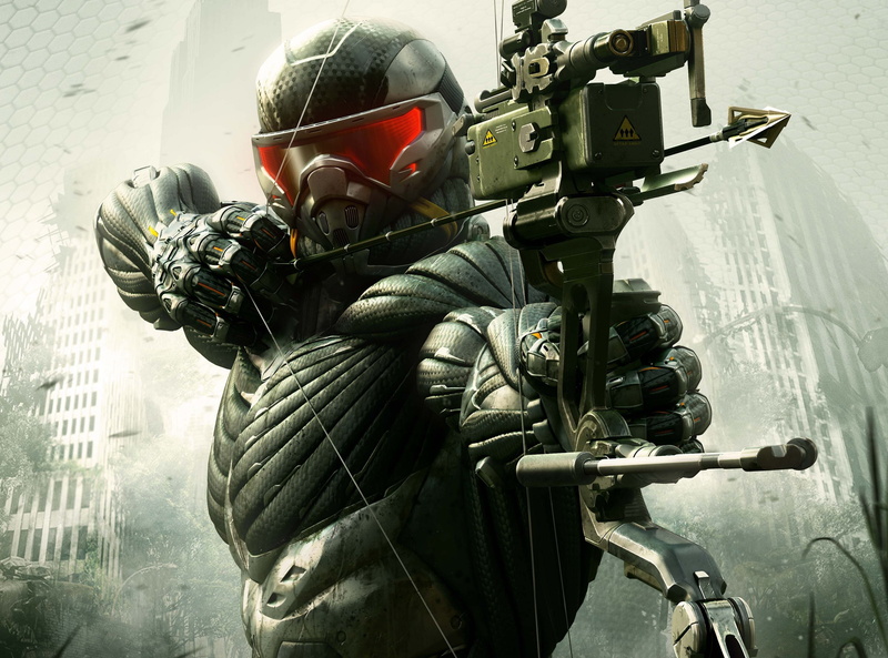 Crysis, composite, holding, headwear, government, black, 2013, aiming, machine gun, Games, gun, video game, 2K, hd, Hunter, army, crysis 3