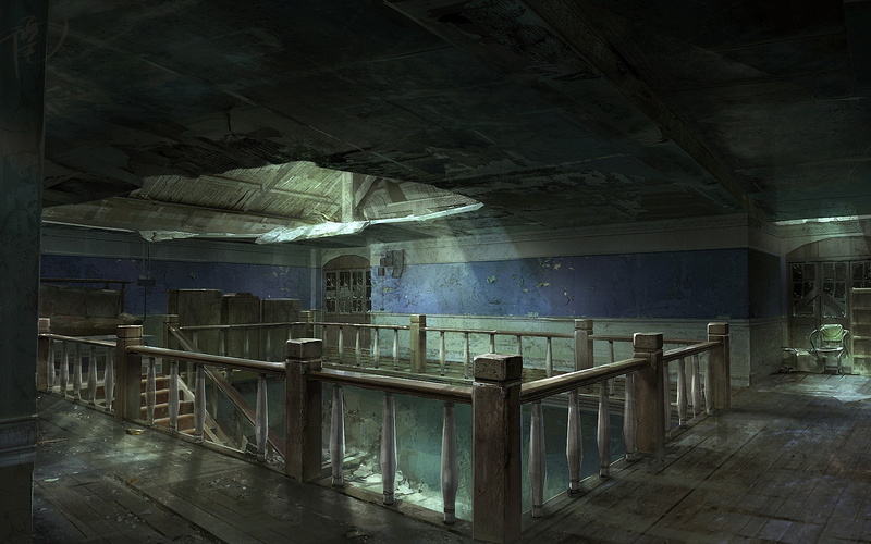 the building, ruins, railings, Mourad, art, failure, devastation, 1080P
