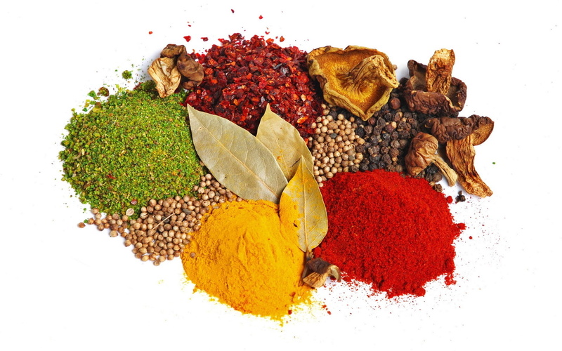herbs and spices, cut out, variation, chili pepper, white background, ground - culinary, still life, 1080P, red, no people, spice, ingredient, red chili pepper
