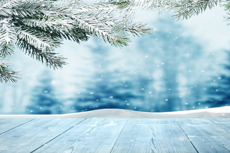 backdrop, abstract, copy Space, snow, table, empty, snowflake, holiday, wooden, branch, backgrounds, swimming pool, celebration, no People, christmas, bright