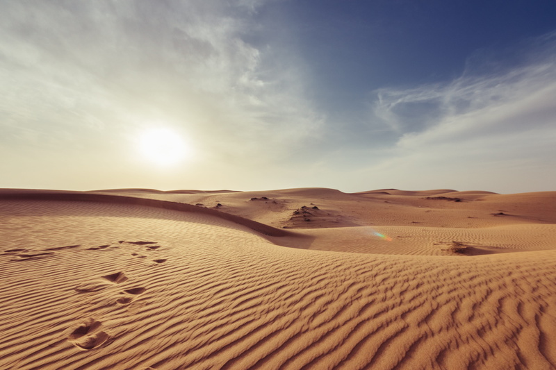 idyllic, dawn, desert, remote, arid, tranquil scene, sunset, nature, land, pattern, 5K, landscape, dry, sand dunes, cloud - sky, hot, tranquility, sunlight