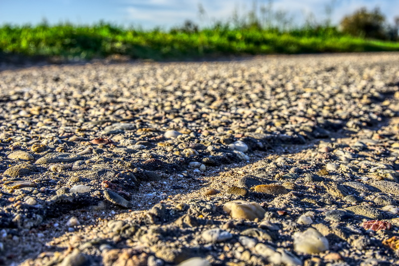 dirt track, road, texture, contrast, selective focus, pattern, sunlight, stone - object, high dynamic range, away, ground, asphalt, field, close, roadway