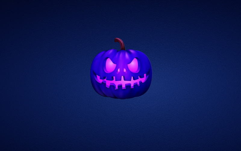scary background, pumpkin, 1080P, scary, blue, funny, celebration