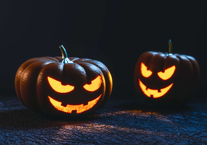 craft, creepy, holiday - event, fall, autumn, anthropomorphic, 4K, food, pumpkins, decoration, art and craft, still life, eerie, horror, jack o lantern