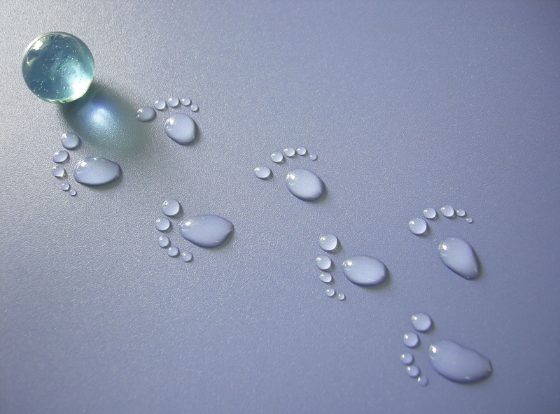 Artistic, Footprint, Water, Water Drop, 1080P