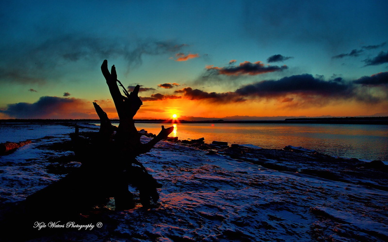desktop, horizon, cloud - sky, lifestyles, beauty in nature, alaska, beautiful, sky, water, tranquil scene, orange color, sea, one person, scenics - nature