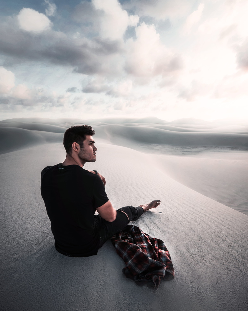 male, cloud, vsco, style, sitting, full length, cloudy, young men, travel, one person, beautiful destination, real people, side view, instagram, dune, casual clothing