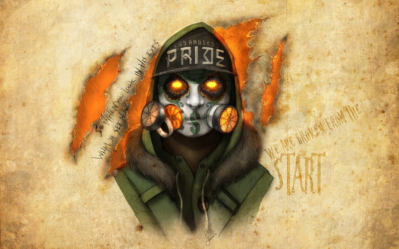 underground, artwork, undead, j dog, gas, hollywood, notes, mask, dark, 1080P