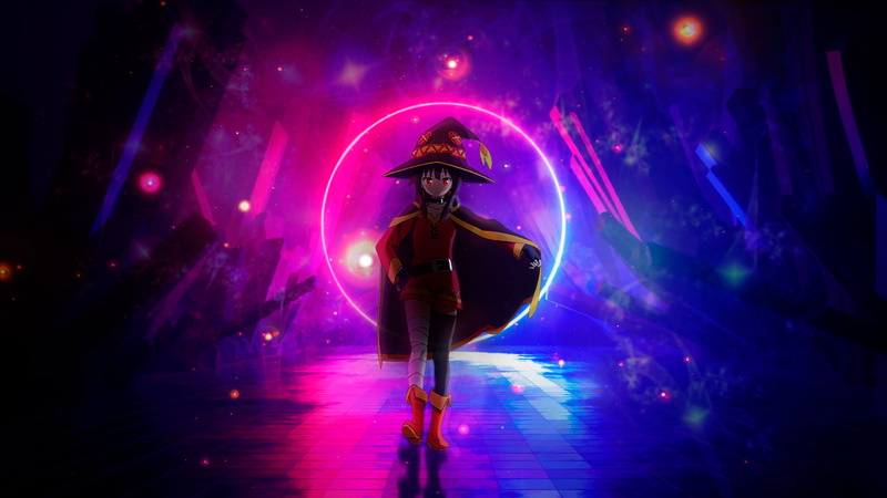 Megumin (KonoSuba), anime girls, Kono Subarashii Sekai ni Shukufuku wo!, manga, 1080P