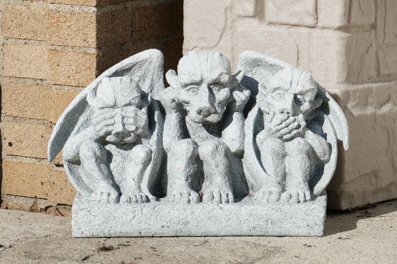 wall, gargoyles, creativity, wall - building feature, built structure, art, history, sunlight, architecture, representation, statue, day, the past, craft