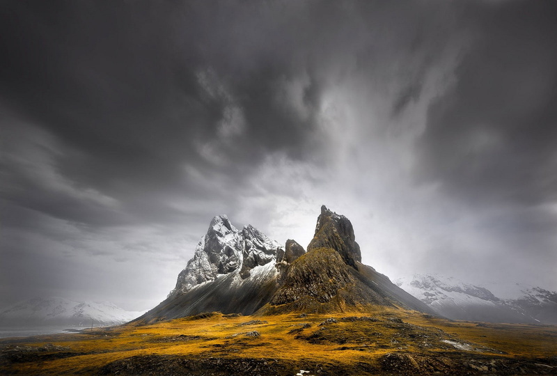 cloud - sky, storm, mountain peak, cold temperature, mountains, dark, beauty in nature, dramatic sky, 720P, mountain range, scenics - nature, tranquility