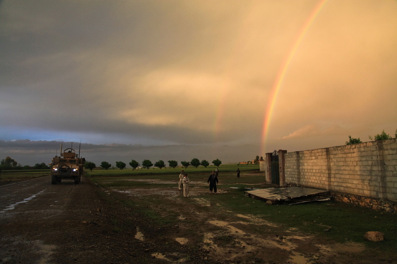 transportation, three, peace, tank, field, army, beauty in war, incidental people, scenics - nature, mode of transportation, double rainbow, war, golden