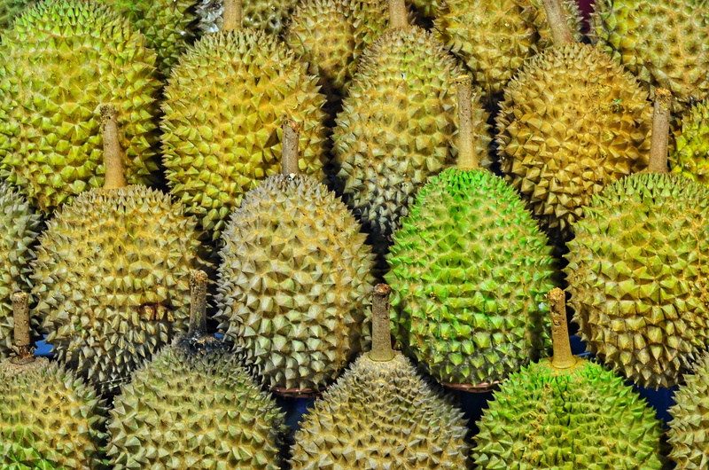 2K, fruits, green color, full frame, yellow, outdoors, fruit, food and drink, succulent plant, no people, close-up, durian, abundance, pattern, backgrounds