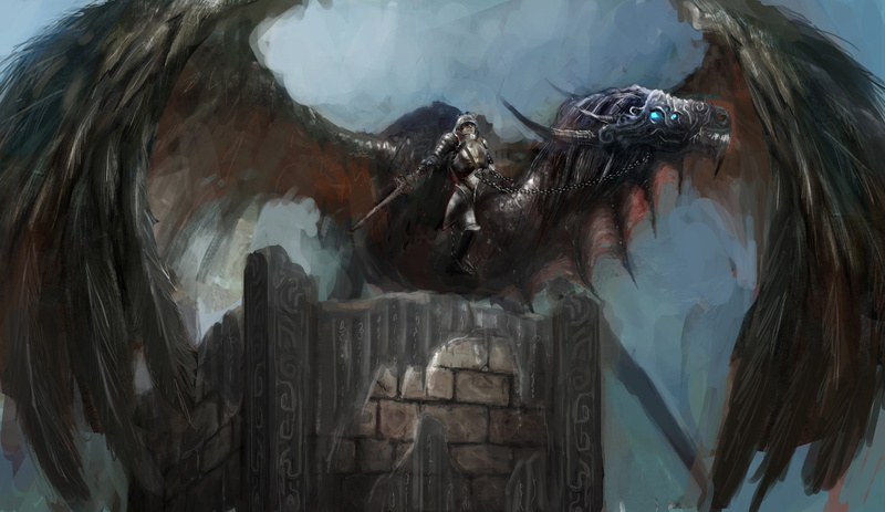 fictional, focus on foreground, lifestyles, armor, outdoors, hairstyle, human representation, leisure activity, day, warrior, character, animal wildlife