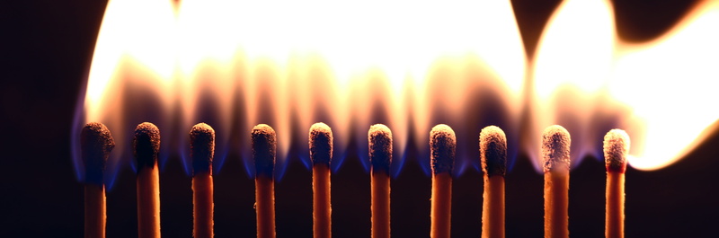 sulfur, macro photo, close-up, indoors, spent matchsticks, heat - temperature, lighted, datailaufnahme, burning down, bright, flame, glowing, red, fire