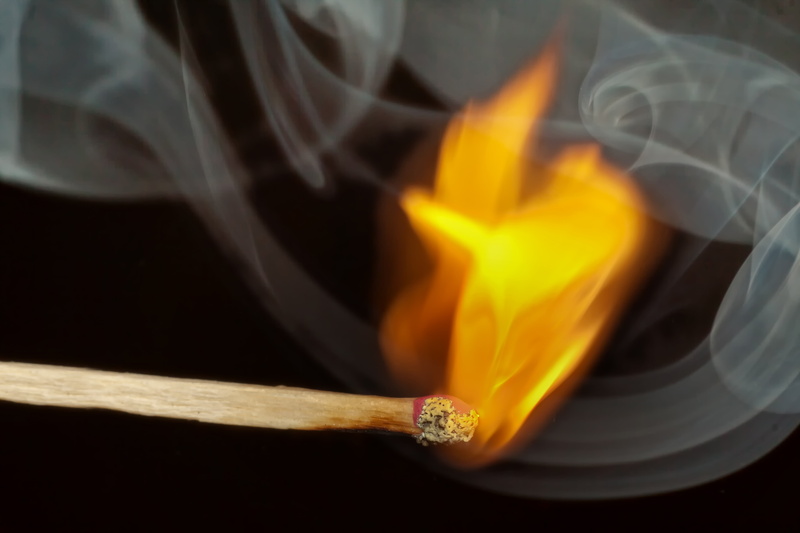 sulfur, no people, burning, match, single object, smoke, motion, indoors, wood - material, sticks, 5K, light, macro photo, yellow, lighter, flame, matchstick