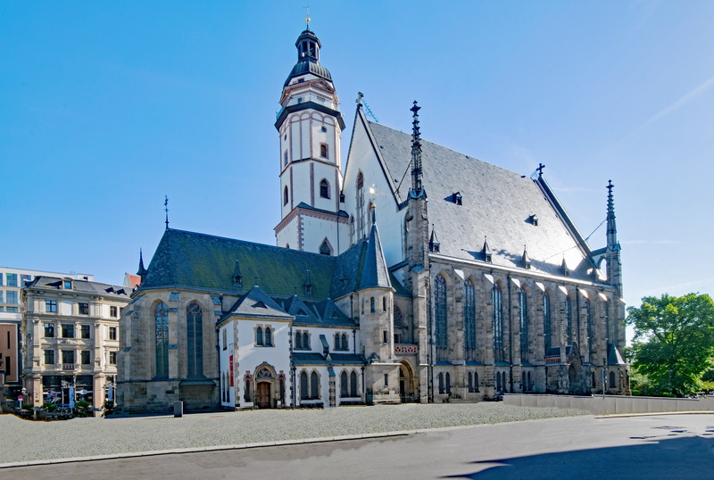 faith, germany, 5K, travel destinations, tower, building exterior, the past, clear sky, europe, choir, saxony, places of interest, leipzig, building, blue