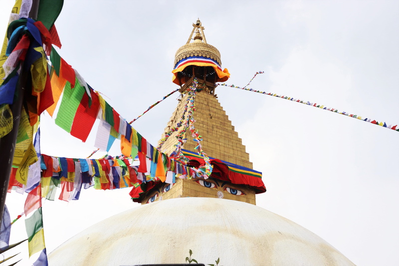 building, building exterior, boudhha, place of worship, kathmandu, tibet, no people, built structure, outdoors, colors, spirituality, nepal, religion, day