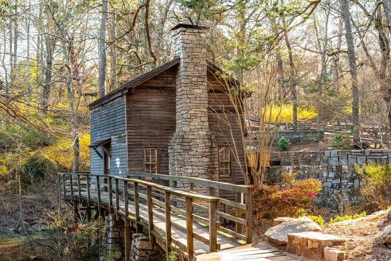 built structure, plant, countryside, camp, architecture, cottage, cabin, home, tree trunk, park, cabin house, 5K, old, path, day, tree, brown, housing