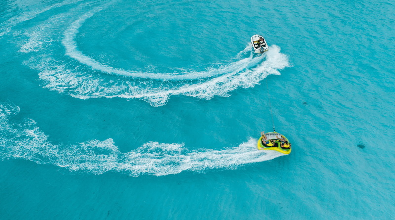 Aerial, Islands, fun, 5K, Above, inflatableboat, Vacation, Nature, inflatables, Maldives, Tropical, Adventure, tourism, towabletubes, DronePhotography