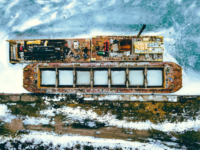 building, drone view, photography, industrial, buffalony, 2K, cold temperature, architecture, building exterior, photo, winter, no people, wny, outdoors