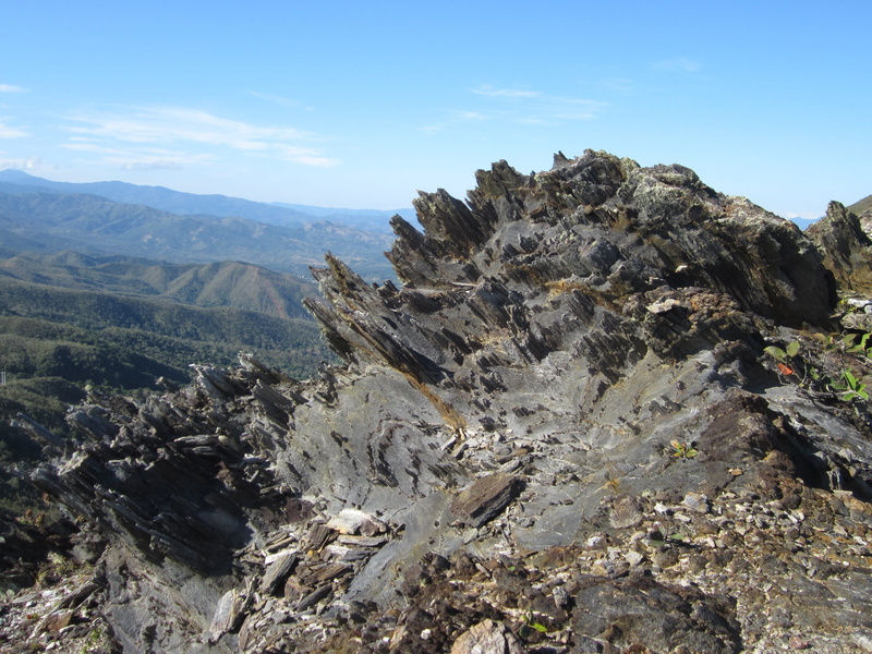 sky, mountain peak, cliff, scenics - nature, mountain, stone, nature, tranquility, remote, 2K, day, non-urban scene, eroded, Mountain, tree, solid, mountain range