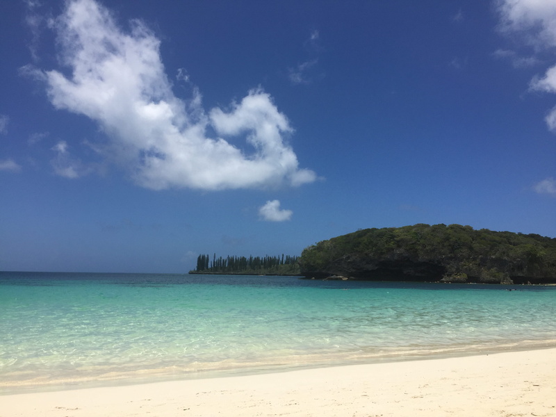 new caledonia, tranquil scene, horizon, ocean, turquoise colored, day, cloud - sky, kuto, outdoors, idyllic, blue, land, tranquility, sand, no people, beach