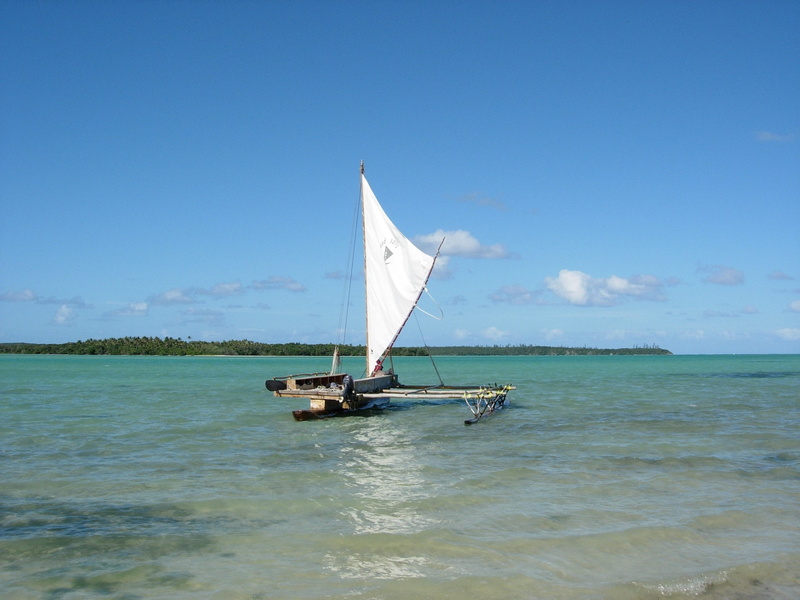 day, new caledonia, isle of pines, nautical vessel, tranquil scene, travel, 2K, horizon over water, sport, Canoe, scenics - nature, New Caledonia, nature