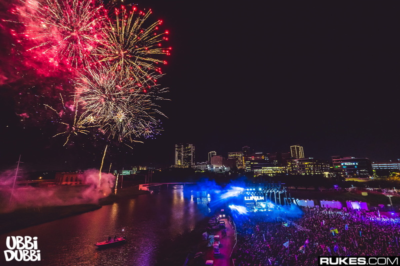 lights, night, 1080P, Rukes, river, festivals, fireworks, crowds