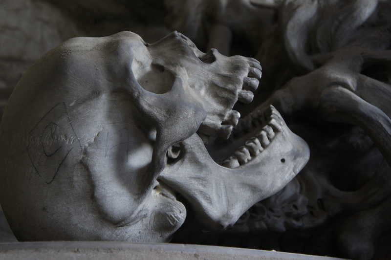 weird, indoors, teeth, sculpture, death, human, bite, cemetery, statue, gothic, no people, spirituality, tooth, genoa, religion, representation, bone, art and craft