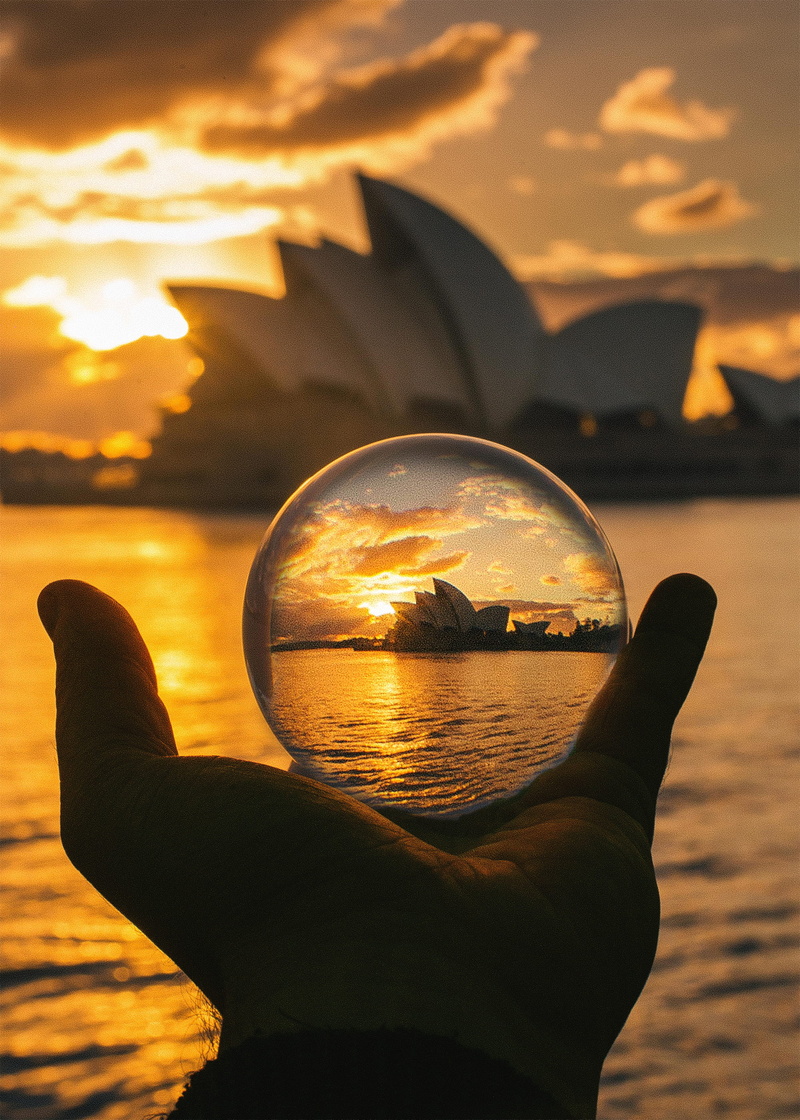 real people, opera house, sydney opera house, sunset, 2K, out of focus, sun, sydney, holidays, water, human hand, travel, hand, body part, one person