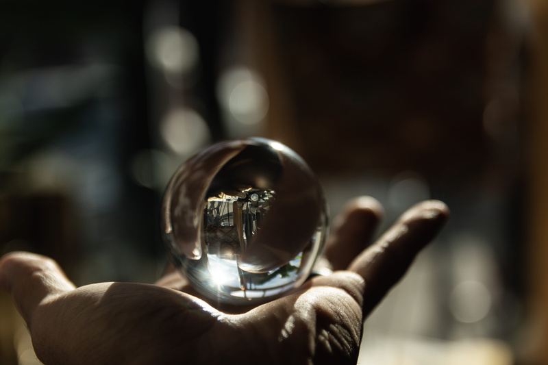 human body part, human finger, 5K, focus on foreground, one person, finger, body part, close-up, transparent, lensball, holding, adult, winter, Glass