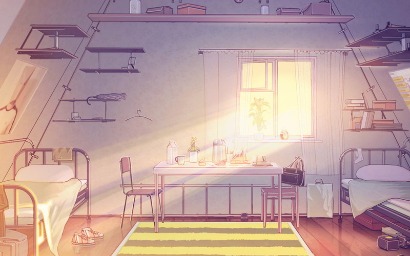 arseniy, anime, home interior, domestic life, domestic room, no people, illuminated, nature, seat, indoors, home, art, plant, absence, illustration, day