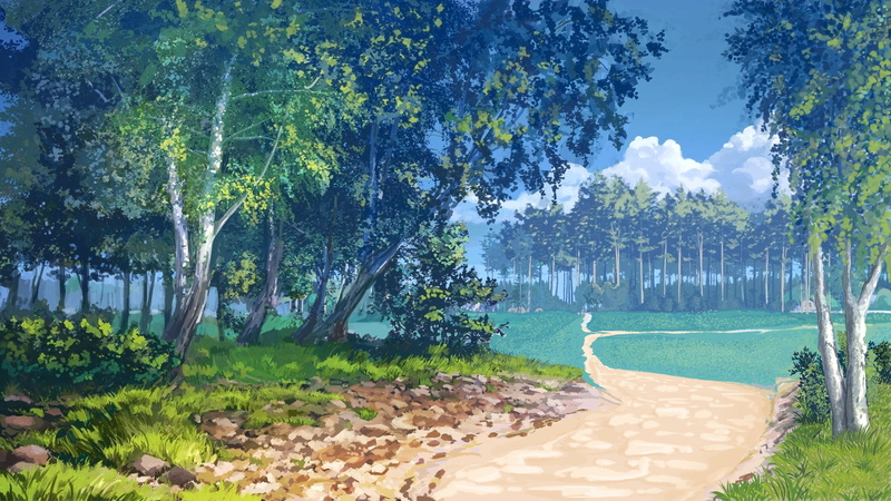 tranquility, Everlasting Summer, lake, growth, plant, scenics - nature, 1080P, direction, tree, day, land, the way forward, summer, digital art, water