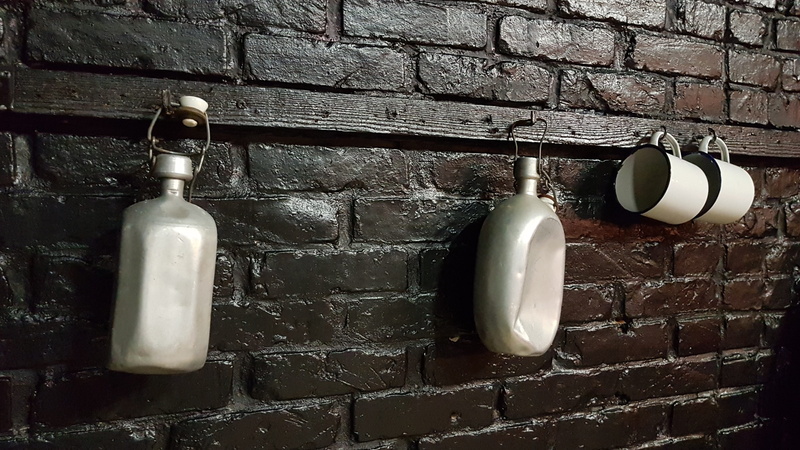no people, bottle, still life, cup, wall - building feature, brick wall, brick, food, arrangement, dairy product, container, 4K, food and drink, simplicity
