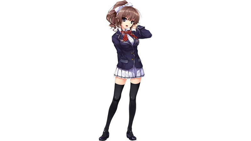 Ushinawareta Mirai wo Motomete, full length, females, front view, cut out, one person, casual clothing, studio shot, copy space, leisure activity, standing