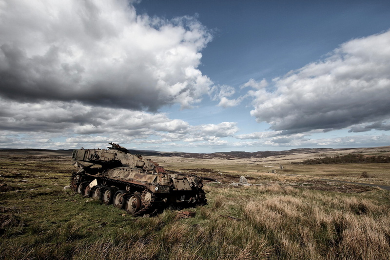 day, derelict, cloud - sky, nature, landscape, defense, land, sky, army, outdoors, fighting, tank, daytime, moors, armored tank, abandoned, the past, armored