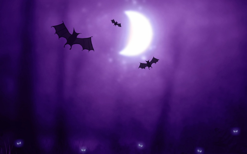 halloween, bats, 2K