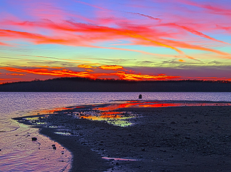 Lawrence, last, 2011, Scene, beach, Cold, real people, sky, Sunset, scenics - nature, sea, two people, outdoors, Kansas, water, Bank, incidental people