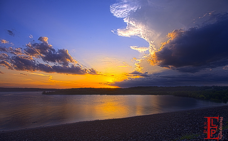cloud - sky, Bank, Sunset, Lake Clouds, 4K, Beautiful, Clinton Lake, United States, beauty in nature, el, sea, night, Reflection, Orange, Scenery, sky
