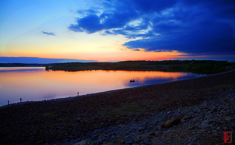 lake, Travel, land, dusk, Landscape, Scenery, tranquil scene, sky, United States, Clinton Lake, clouds, idyllic, beach, sea, environment, tranquility, blue