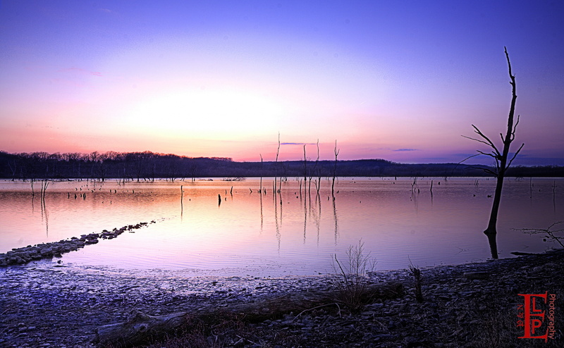 outdoors, Travel, 4K, sunset, fences, purple, scenics - nature, Landscape, environment, romantic sky, Clinton Lake, Scene, beauty in nature, tranquility