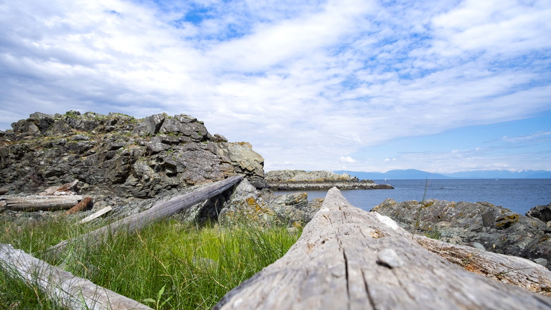 mountains, cloud - sky, non-urban scene, wood - material, sea, rocky ocean, nanaimo, rock, outdoors, day, beach, rock - object, water, beauty in nature