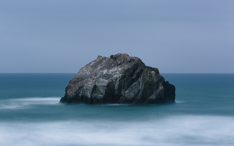 rock, sky, landscape, blue, island, brown, daytime, USM, scenics, Confinement, cloudy, long exposure, Oregon, Canon EOS 5D Mark III, nature, coastline